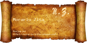 Morariu Zita névjegykártya